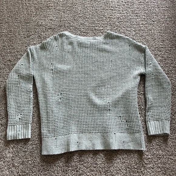 American Eagle Blue Ripped Style Sweater - Picture 2 of 3